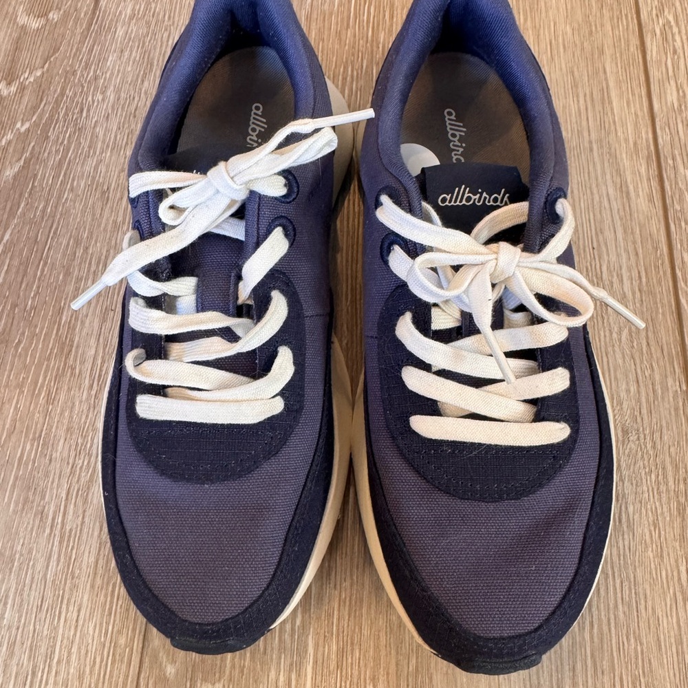 allbirds Navy and Cream Low-Top Women's Sneakers
